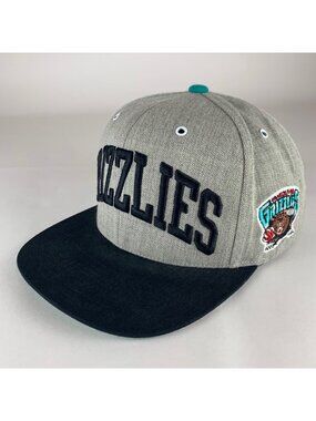 Vancouver Grizzlies NBA Retro Gray Black Mitchell & Ness Snapback Hat